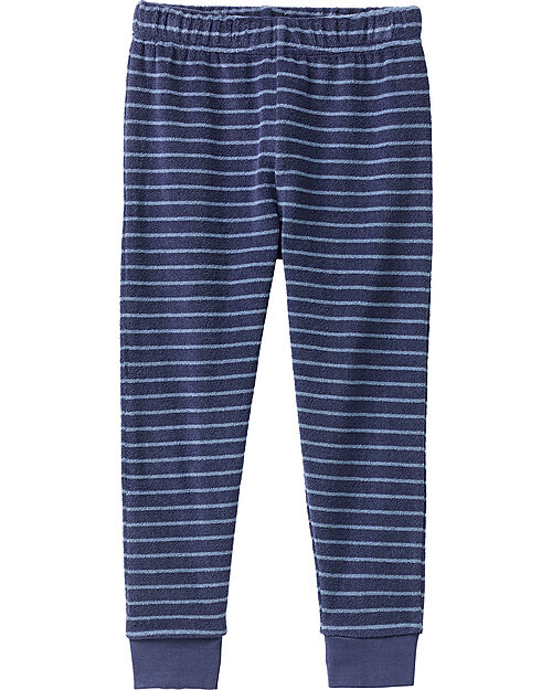 People Wear Organic Pigiama Lungo Righe - Blu - Certificazione GOTS Pigiami