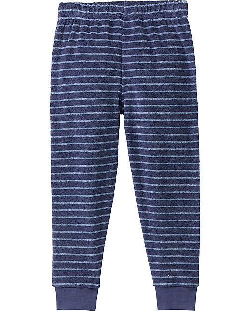 People Wear Organic Pigiama Lungo Righe - Blu - Certificazione GOTS Pigiami