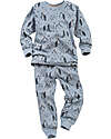 People Wear Organic Pigiama Maniche Lunghe Bimbo - Grigio Pinguini - Cotone Bio GOTS Pigiami