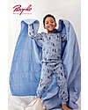 People Wear Organic Pigiama Maniche Lunghe Bimbo - Grigio Pinguini - Cotone Bio GOTS Pigiami