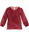 People Wear Organic Pigiama Maniche Lunghe - Rosso Scuro Linee - Cotone Bio GOTS - Morbido e Caldo Pigiami