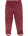 People Wear Organic Pigiama Maniche Lunghe - Rosso Scuro Linee - Cotone Bio GOTS - Morbido e Caldo Pigiami