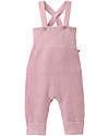 People Wear Organic Salopette a Coste con Bottoni - Rosa - Cotone GOTS Salopette