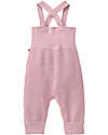 People Wear Organic Salopette a Coste con Bottoni - Rosa - Cotone GOTS Salopette