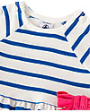 Petit Bateau Abito Bimba Righe, Bianco/Blu - 100% Cotone Vestiti_