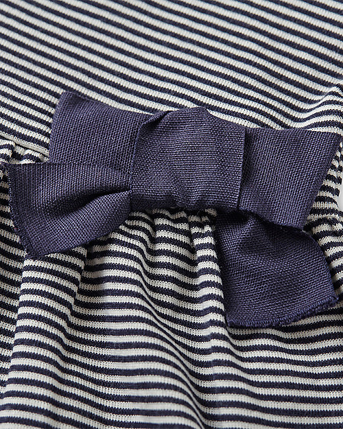 Petit Bateau Abito Blondin, Bianco e Blu, 100% Cotone Vestiti_