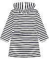 Petit Bateau Accappatoio in Spugna - Bianco/Blu - 100% Cotone Bio Oeko-Tex - con Cappuccio e Cintura
 Accappatoi e Asciugamani