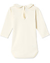 Petit Bateau Body Bimba Maniche Lunghe con Colletto, Bianco Tutine Lunghe