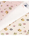 Petit Bateau Body Incrociato Manica Lunga - Pacco da 3 - Beige/Rosa e Bianco - Fiori - 100% Cotone Bio Body Manica Lunga