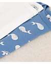 Petit Bateau Body Incrociato Manica Lunga - Pacco da 3 - Bianco Blu e Beige - Balene - 100% Cotone Bio Body Manica Lunga