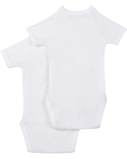 Petit Bateau Body Kimono Manica Corta - Pacco da 2 - Bianco - 100% Cotone Body Manica Corta