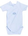 Petit Bateau Body Kimono Maniche Corte - Millerighe Blu - 100% Cotone Body Manica Corta