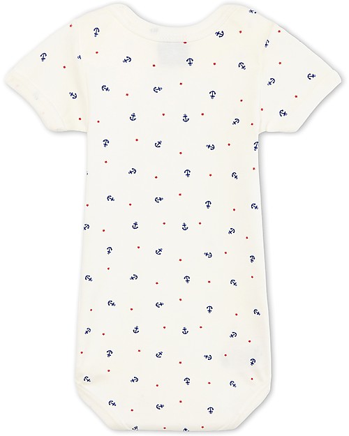 Petit Bateau Body Manica Corta - 100% Cotone Body Manica Corta