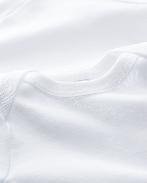 Petit Bateau Body Manica Corta, Pacco da 2 - Bianco - 100% Cotone Body Manica Corta