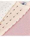 Petit Bateau Body Manica Corta - Pacco da 3 - Cuori Fiori Righe - 100% Cotone Bio Body Manica Corta