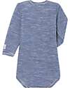Petit Bateau Body Manica Lunga - Blu Millerighe - Lana e Cotone Biologico Body Manica Lunga