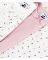 Petit Bateau Body Manica Lunga - Pacco da 3 - Bianco Rosa - Fiori - 100% Cotone Bio Body Manica Lunga