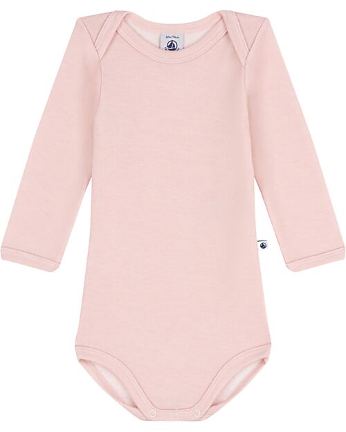 Petit Bateau Body Manica Lunga - Rosa - 100% Cotone Body Manica Lunga
