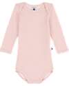 Petit Bateau Body Manica Lunga - Rosa - Lana e Cotone Body Manica Lunga