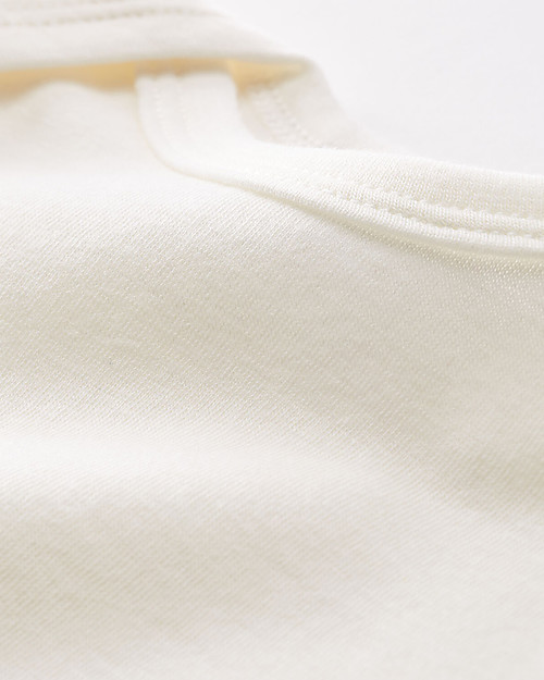 Petit Bateau Body Maniche Lunghe Super Caldo, Bianco - Lana e Cotone Body Manica Lunga