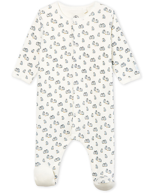 Petit Bateau Bodyjama: Body+Pigiama, Bianco/Uccellini - Ciniglia Pigiami