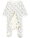 Petit Bateau Bodyjama: Body+Pigiama, Bianco/Uccellini - Ciniglia Pigiami