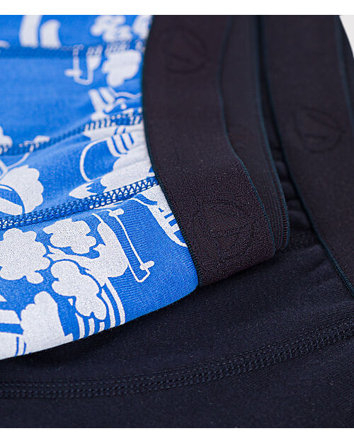 Petit Bateau Boxer - Pacco da 2 - Blu - Giappone - 100% Cotone Slip
