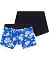 Petit Bateau Boxer - Pacco da 2 - Blu - Giappone - 100% Cotone Slip