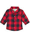 Petit Bateau Camicia imbottita in Pile  - Quadri Blu/Rosso Camicie_