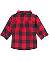 Petit Bateau Camicia imbottita in Pile  - Quadri Blu/Rosso Camicie_