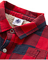 Petit Bateau Camicia imbottita in Pile  - Quadri Blu/Rosso Camicie_