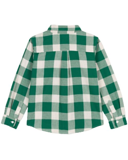Petit Bateau Camicia Manica Lunga con Fantasia a Scacchi - Verde/Bianco Avalanche Camicie_