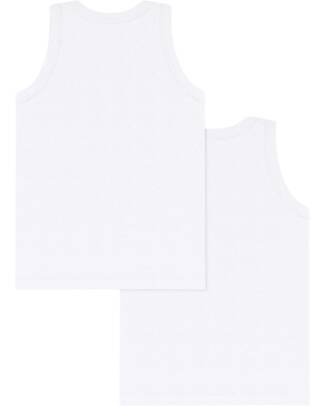 Petit Bateau Canotta - Pacco da 2 - Bianco - 100% Cotone Canottiere