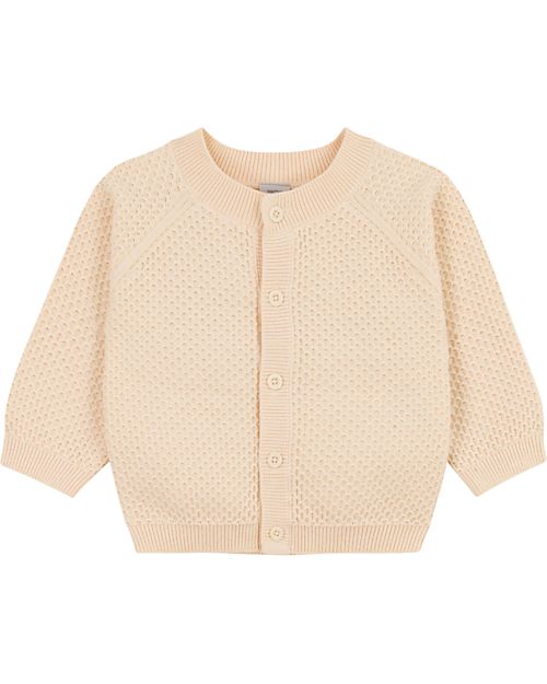 Petit Bateau Cardigan Lavorato a Maglia - Beige - 100% Cotone Cardigan