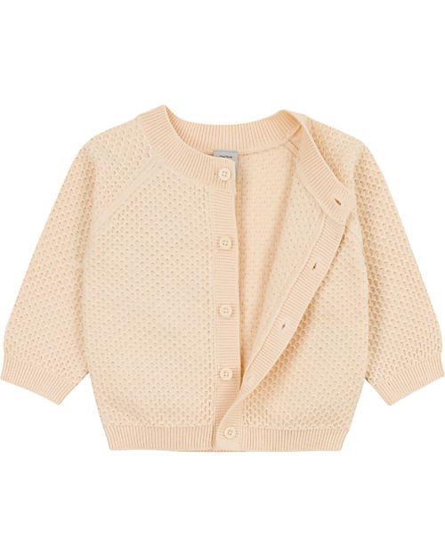 Petit Bateau Cardigan Lavorato a Maglia - Beige - 100% Cotone Cardigan