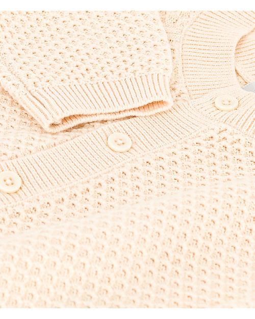 Petit Bateau Cardigan Lavorato a Maglia - Beige - 100% Cotone Cardigan