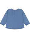 Petit Bateau Felpa a Maniche Lunghe - Azzurro - Logo - 100% Cotone Felpe