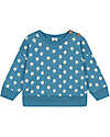 Petit Bateau Felpa - Fiori - Azzurro - 100% Jersey di Cotone Felpe