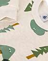 Petit Bateau Felpa Maniche Lunghe - Beige - Alberi - 100% Cotone Felpe