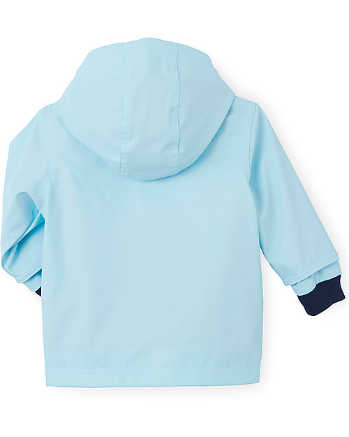 Petit Bateau Giacca a Vento Cerata - Azzurro - con Cappuccio Cappotti