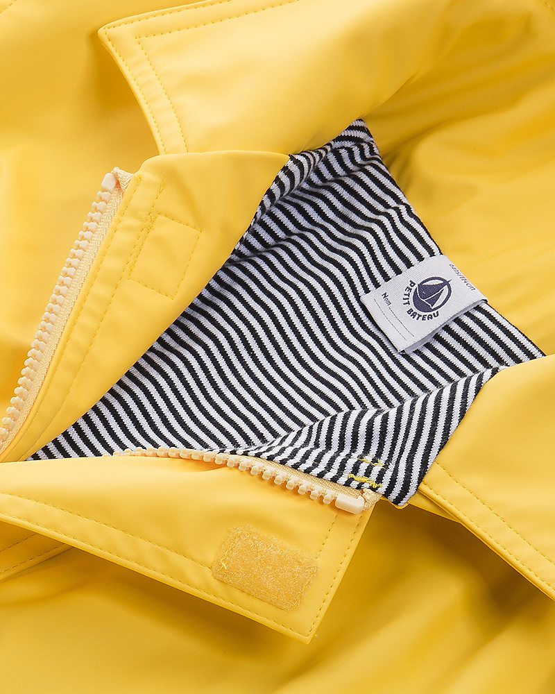 Petit Bateau Giacca a Vento Cerata, Giallo - 2-5 anni- Il più famoso degli  impermeabili! unisex (bambini)