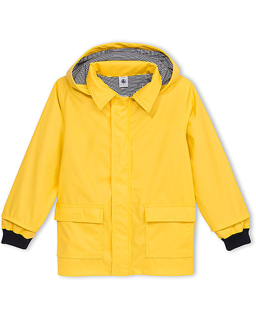 Petit Bateau Giacca a Vento Cerata, Giallo - 2-5 anni- Il più famoso degli impermeabili! Impermeabili