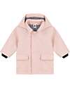 Petit Bateau Giacca a Vento Cerata - Rosa - con Cappuccio Impermeabili