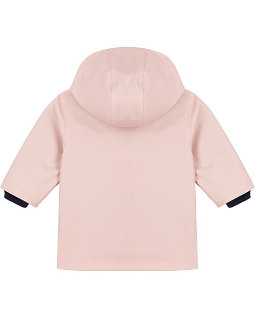 Petit Bateau Giacca a Vento Cerata - Rosa - con Cappuccio Impermeabili