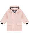Petit Bateau Giacca Cerata Impermeabile - Rosa - con Cappuccio Impermeabili
