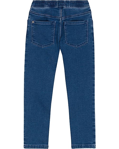 Petit Bateau Jeans con Vita Elasticizzata - Denim Blue Delave Jeans