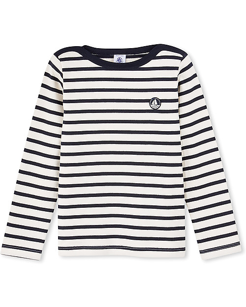 Petit Bateau Maglia Breton, Righe Bianche e Blu Maglie Manica Lunga