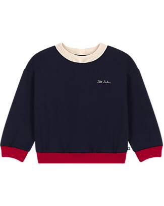 Petit Bateau Maglione - Petit Bateau - Blu - 100% Cotone Felpato Maglioni