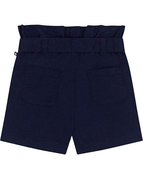 Petit Bateau Pantaloncini Corti - Blu Medieval - Tela di Cotone Pantaloni Corti