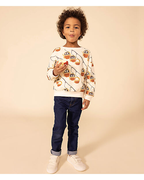 Pantaloni Bambina Petit Bateau - Blu Cotone - Vita Elasticizzata - Modello Casual - Foto 9